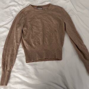 J. Crew Women's cashmere Brown Crew Neck Sweater